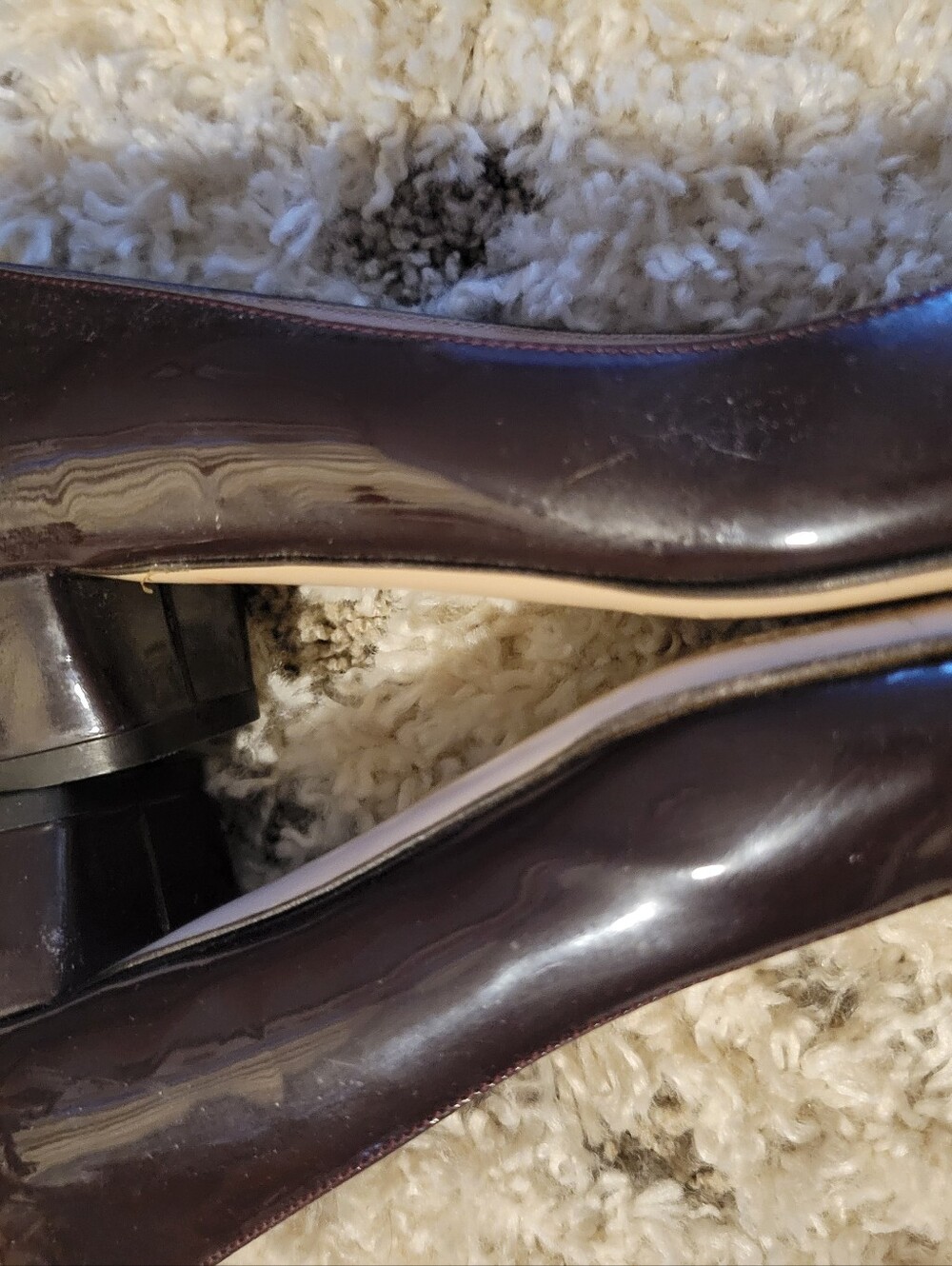 Salvatore Ferragamo Dark Brown Patent Leather Flats with Gold Buckle - Picture 16 of 16